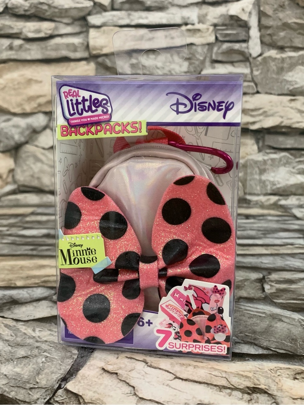 Disney Real Littles Minnie Mouse Pink Polka Dot Mini Backpack Doll Toy Accessory